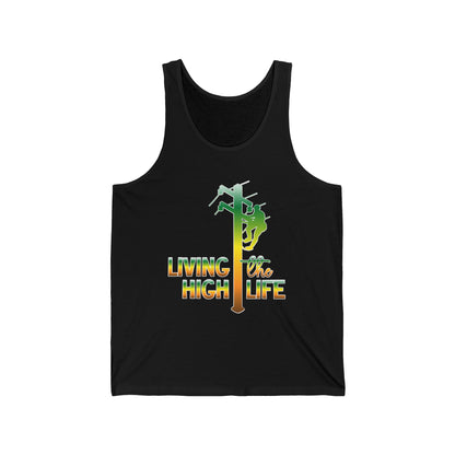 Lineman T-shirt - living the high life - gradient