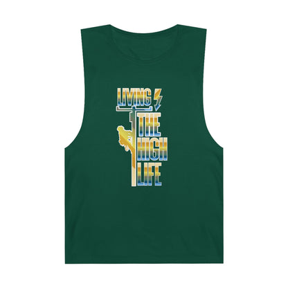 Lineman Tank - Living The High Life-colored chrome