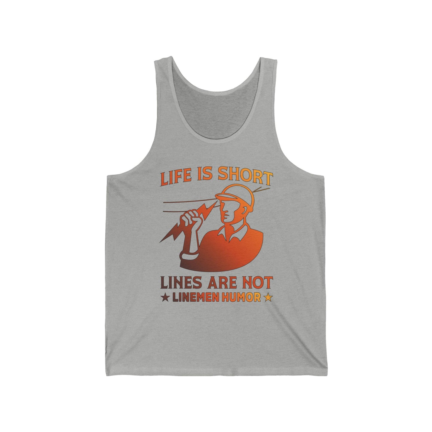 Lineman Tank - Life Is Short Lines Are Not-sky 24