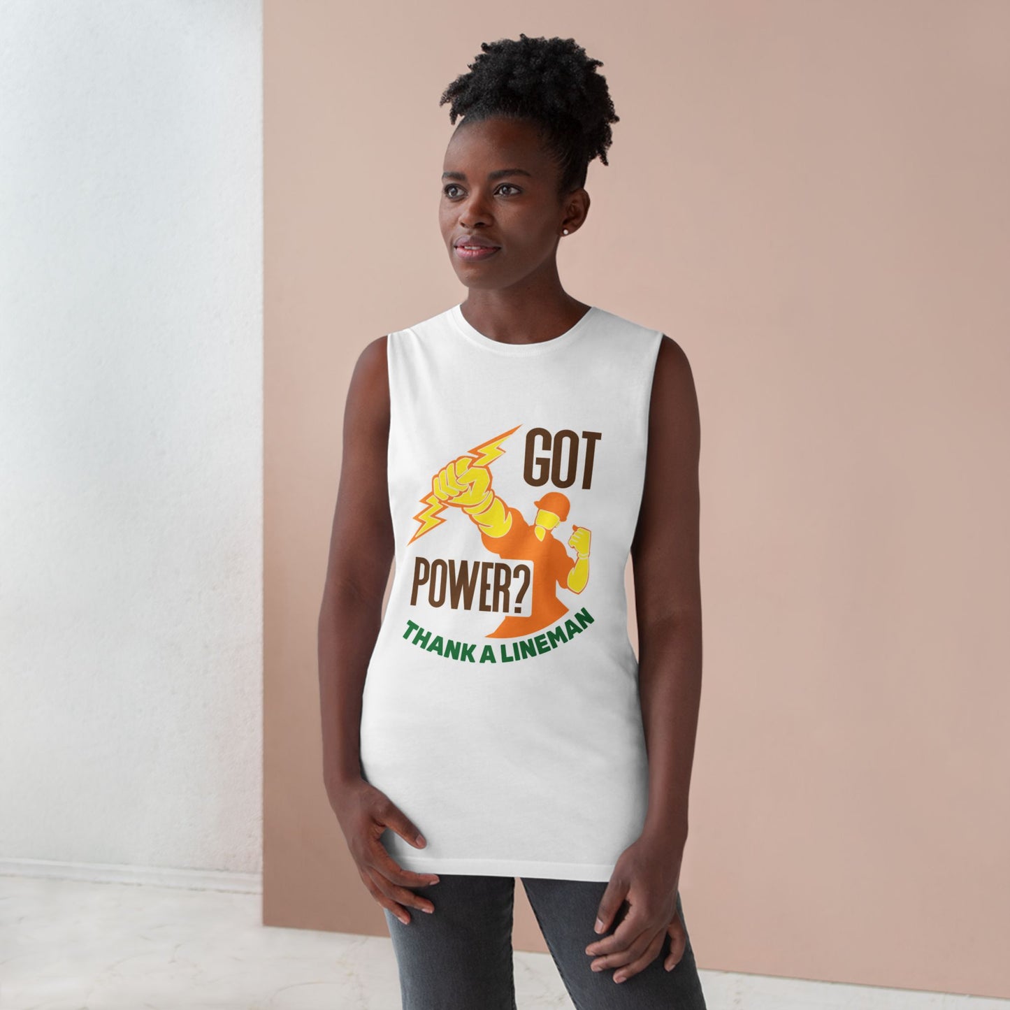 Lineman Tank - Got Power Thank A Lineman - color