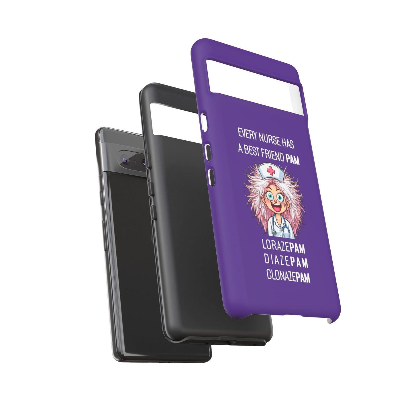 Nurse Google Pixel Tough Case - Every Nurse Has a Friend Named PAM Design (1) - Dark Purple