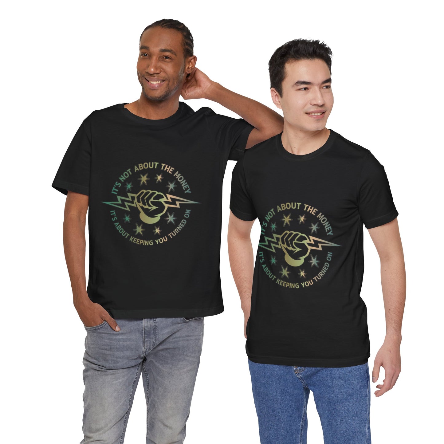 Lineman T-shirt - Its Not About The Money-copper patina