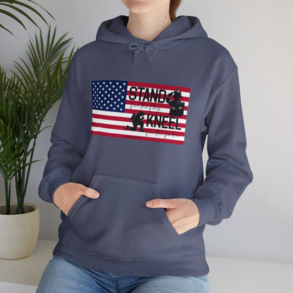 Gildan Stand for the Flag, Kneel for the Fallen Hoodie - fire fighter