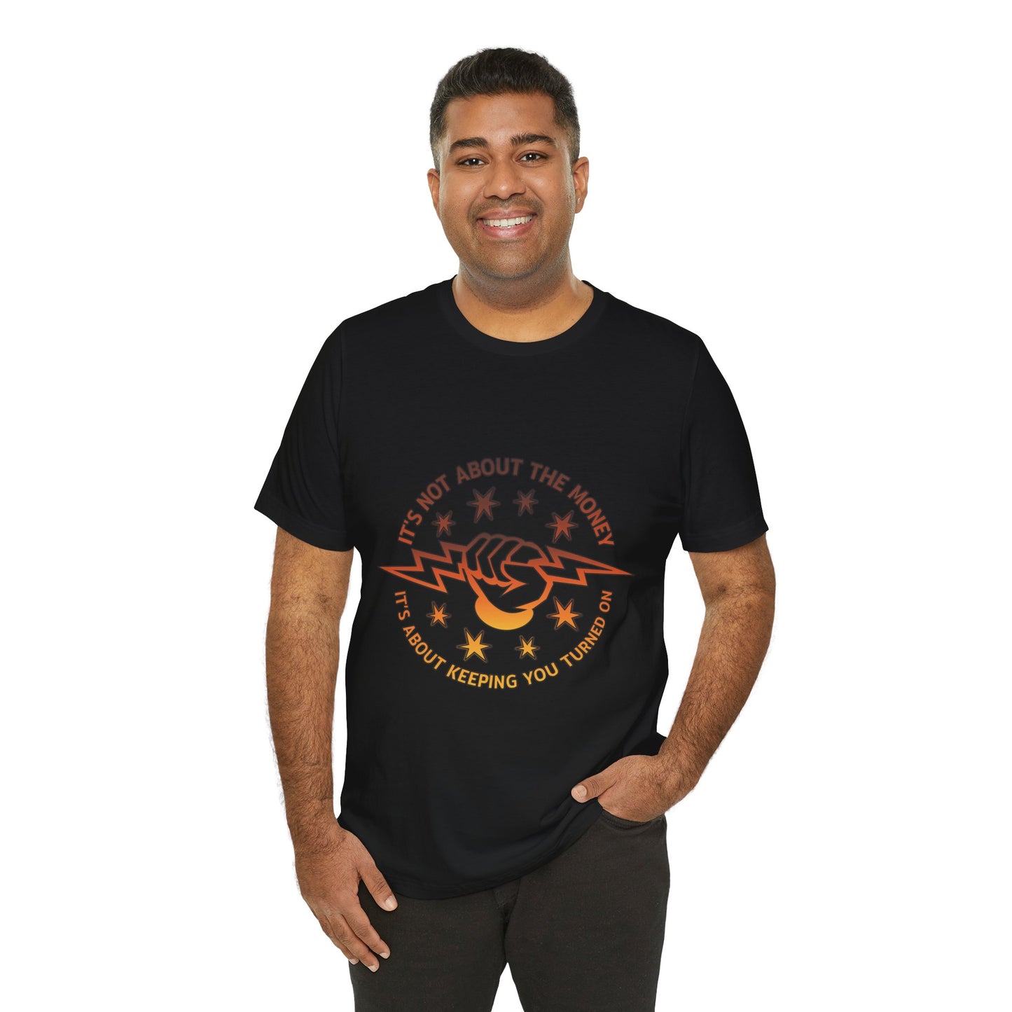 Lineman T-shirt - Its Not About The Money-sky 24