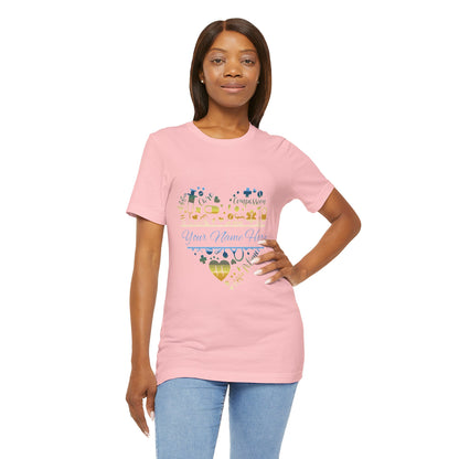 Monogram Heart colored chrome