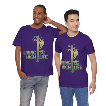 Lineman T-shirt - living the high life - copper patina