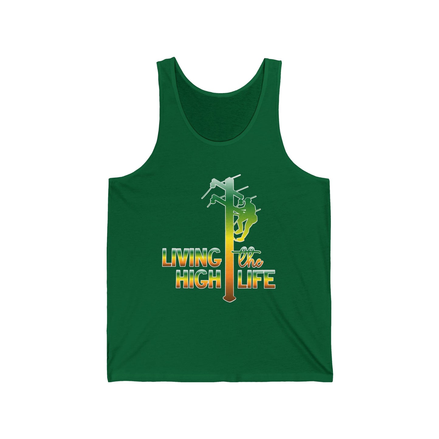 Lineman T-shirt - living the high life - gradient