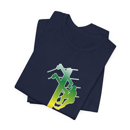 Lineman T-shirt - living the high life - gradient
