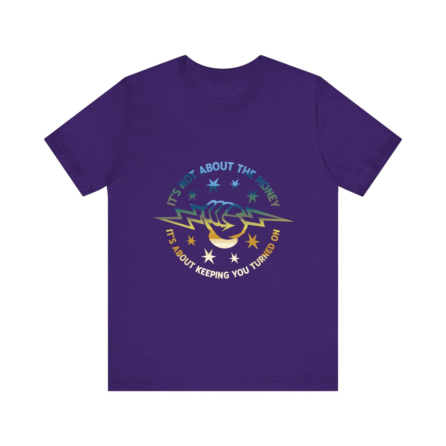 Lineman T-shirt - Its Not About The Money-colored chrome