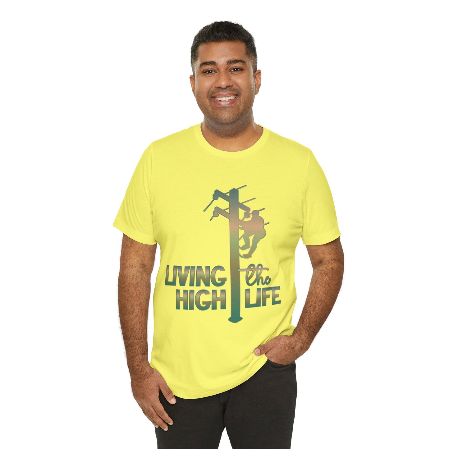 Lineman T-shirt - living the high life - copper patina