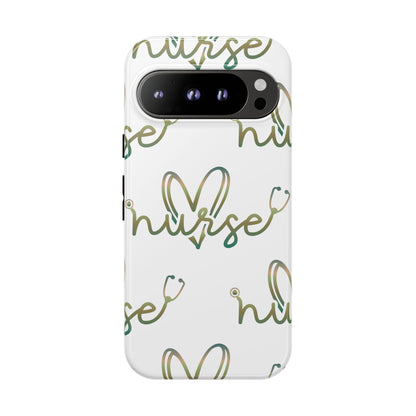 Google Pixel Tough Case - Nurse Stethoscope - White