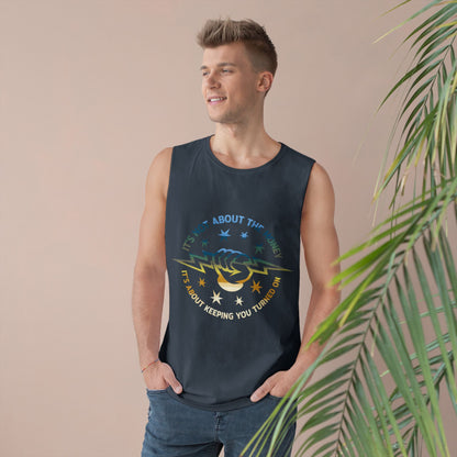 Lineman Tank - Its Not About The Money-colored chrome