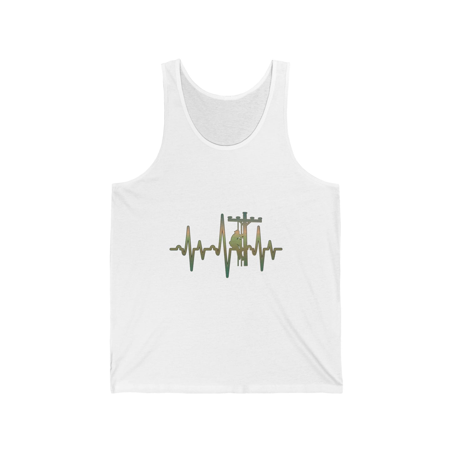 Lineman Tank - Lineman Heartbeat - copper patina