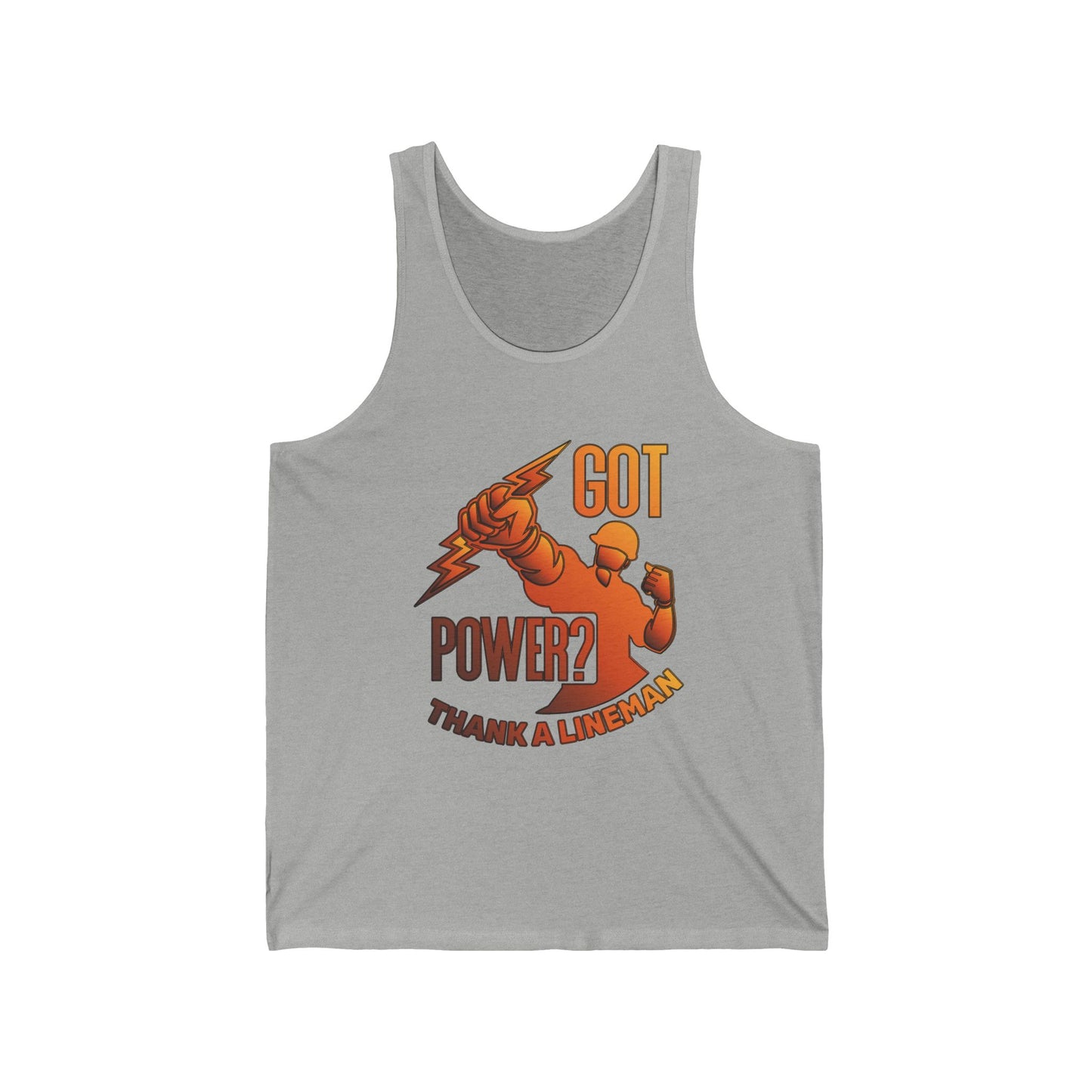 Lineman Tank - Got Power Thank A Lineman - sky 24