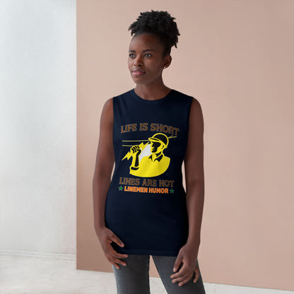 Lineman Tank - Life Is Short Lines Are Not-color
