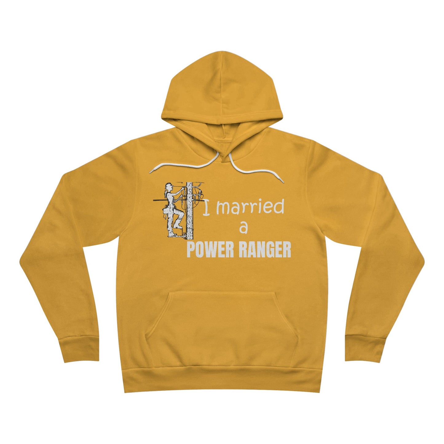 Bella + Canvas Sponge Fleece Hoodie - I Married a Power Ranger (male)