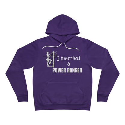 Bella + Canvas Sponge Fleece Hoodie - I Married a Power Ranger (male)