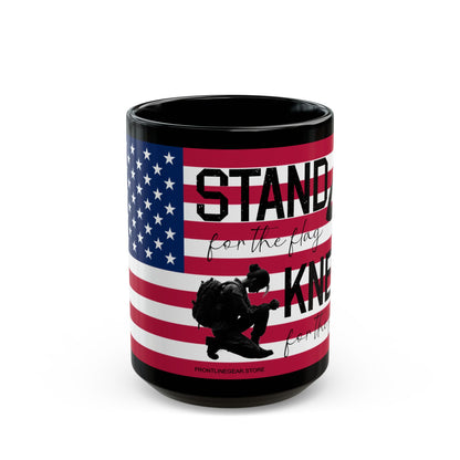 Stand for the flag, Kneel for the fallen (1) Black Mug (11oz, 15oz)
