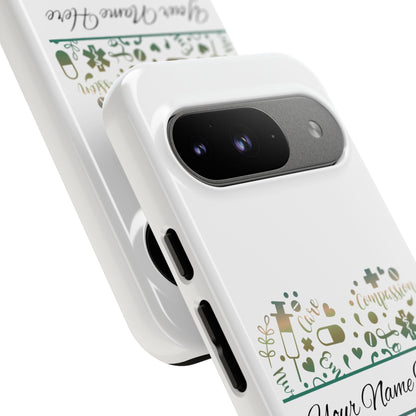 Google Pixel Tough Case - Monogram Heart - White