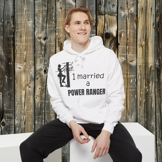 Comfort Colors Hoodie - I Married a Power Ranger (female)