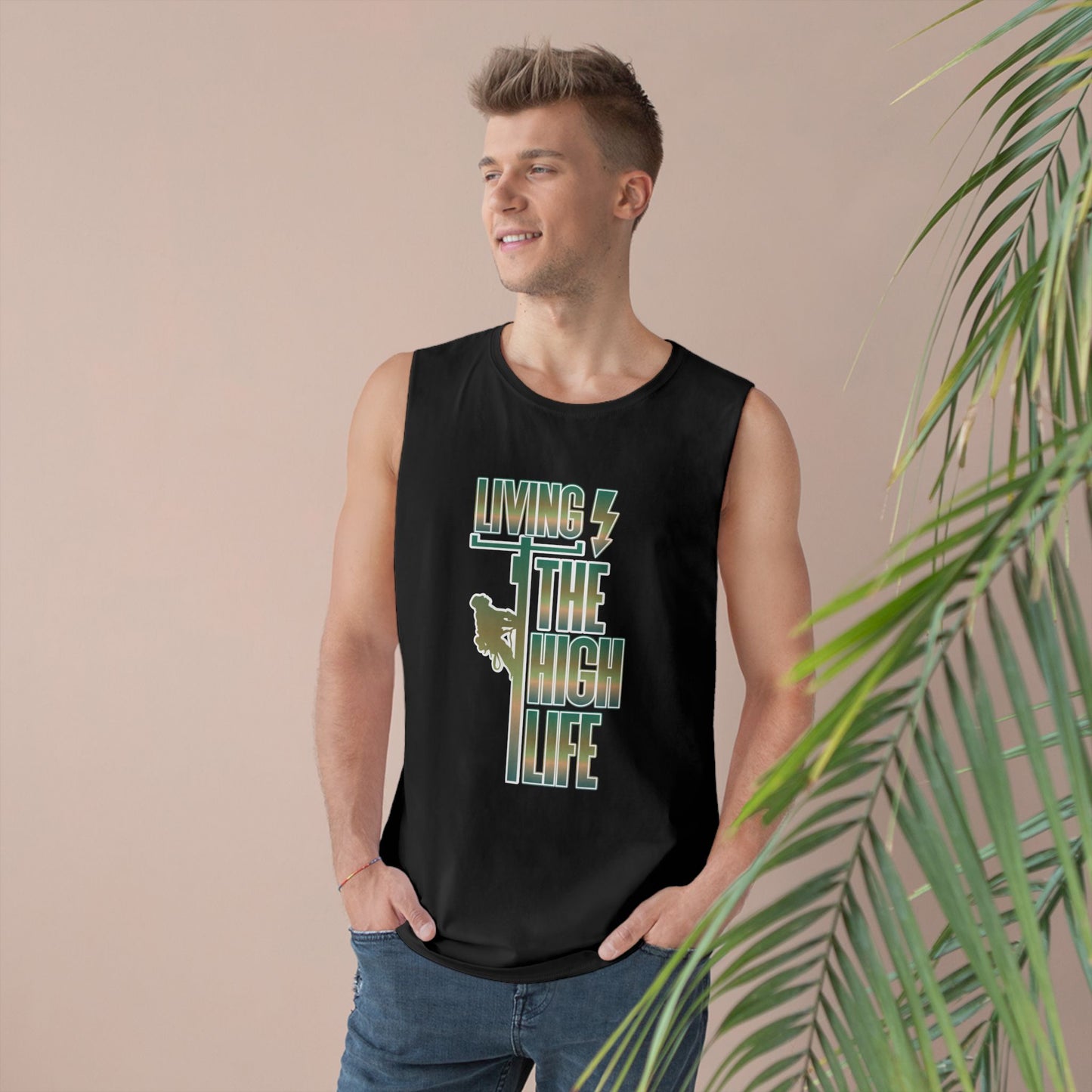 Lineman Tank - Living The High Life-copper patina