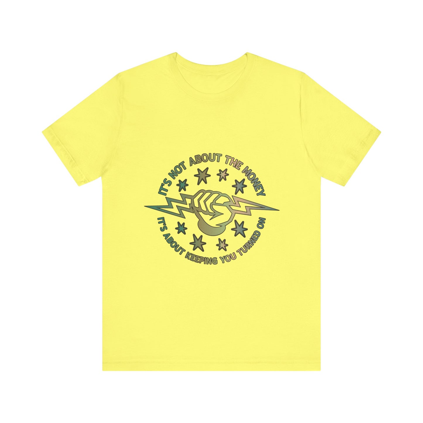 Lineman T-shirt - Its Not About The Money-copper patina