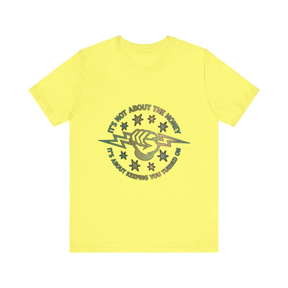 Lineman T-shirt - Its Not About The Money-copper patina