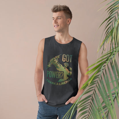 Lineman Tank - Got Power Thank A Lineman - copper patina