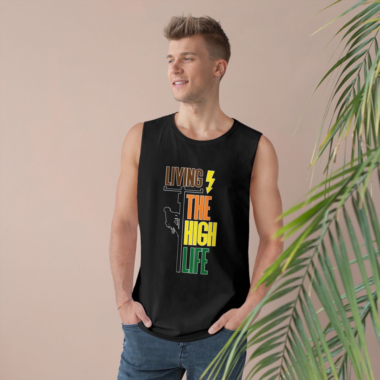 Lineman Tank - Living The High Life-color