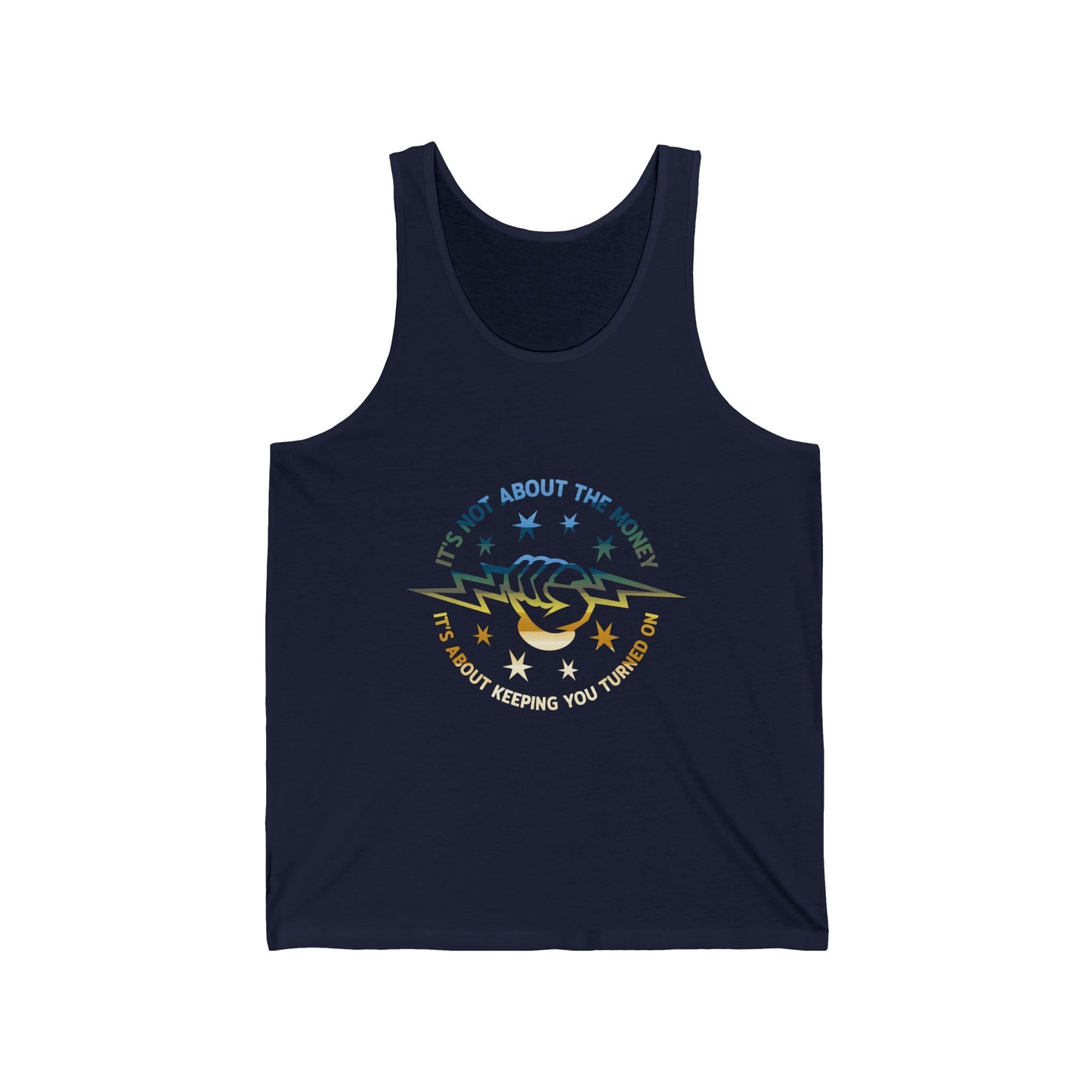 Lineman Tank - Its Not About The Money-colored chrome