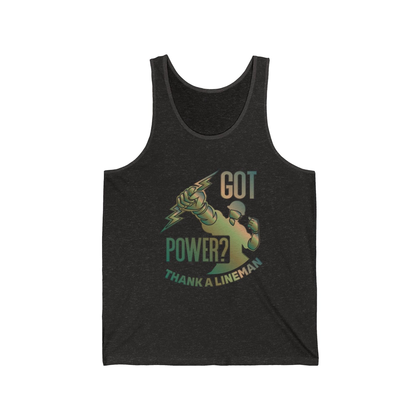 Lineman Tank - Got Power Thank A Lineman - copper patina