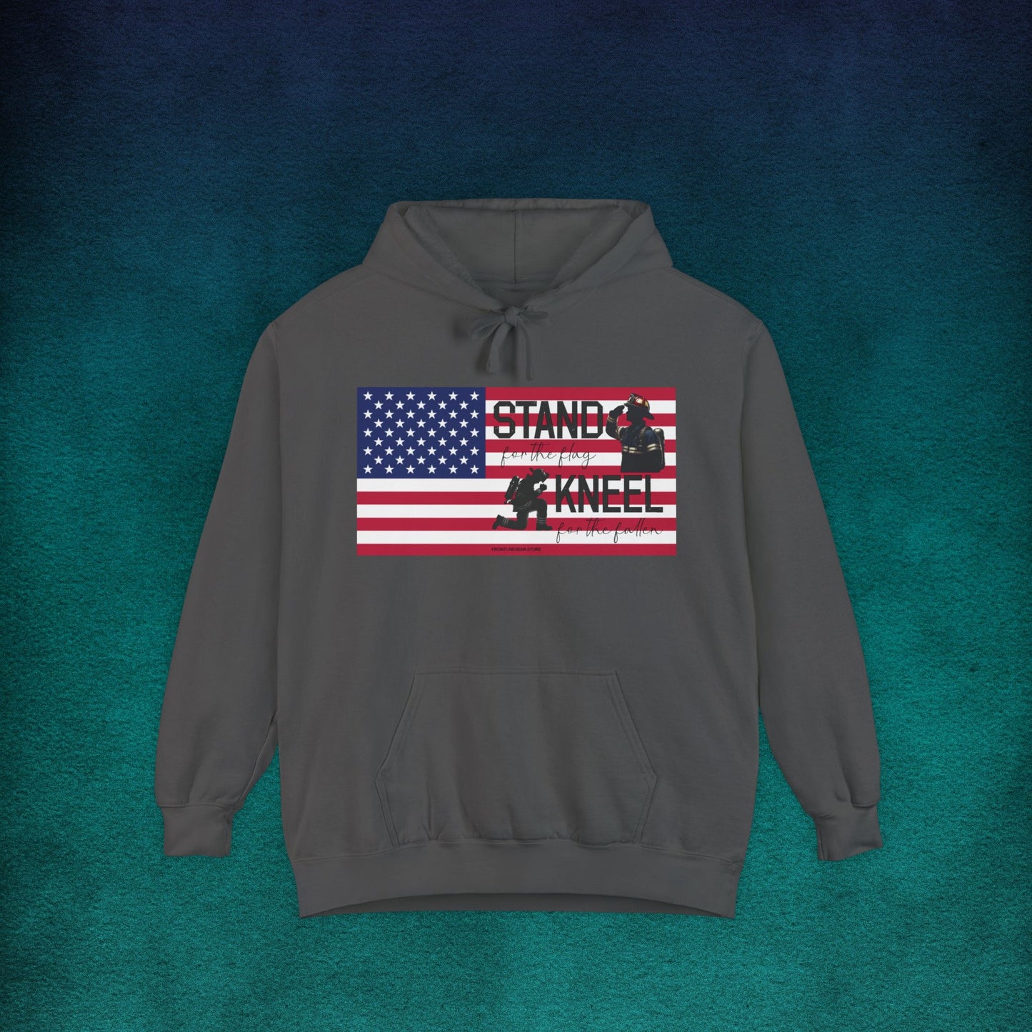 Comfort Colors Stand for the Flag, Kneel for the Fallen Hoodie - Firefighter