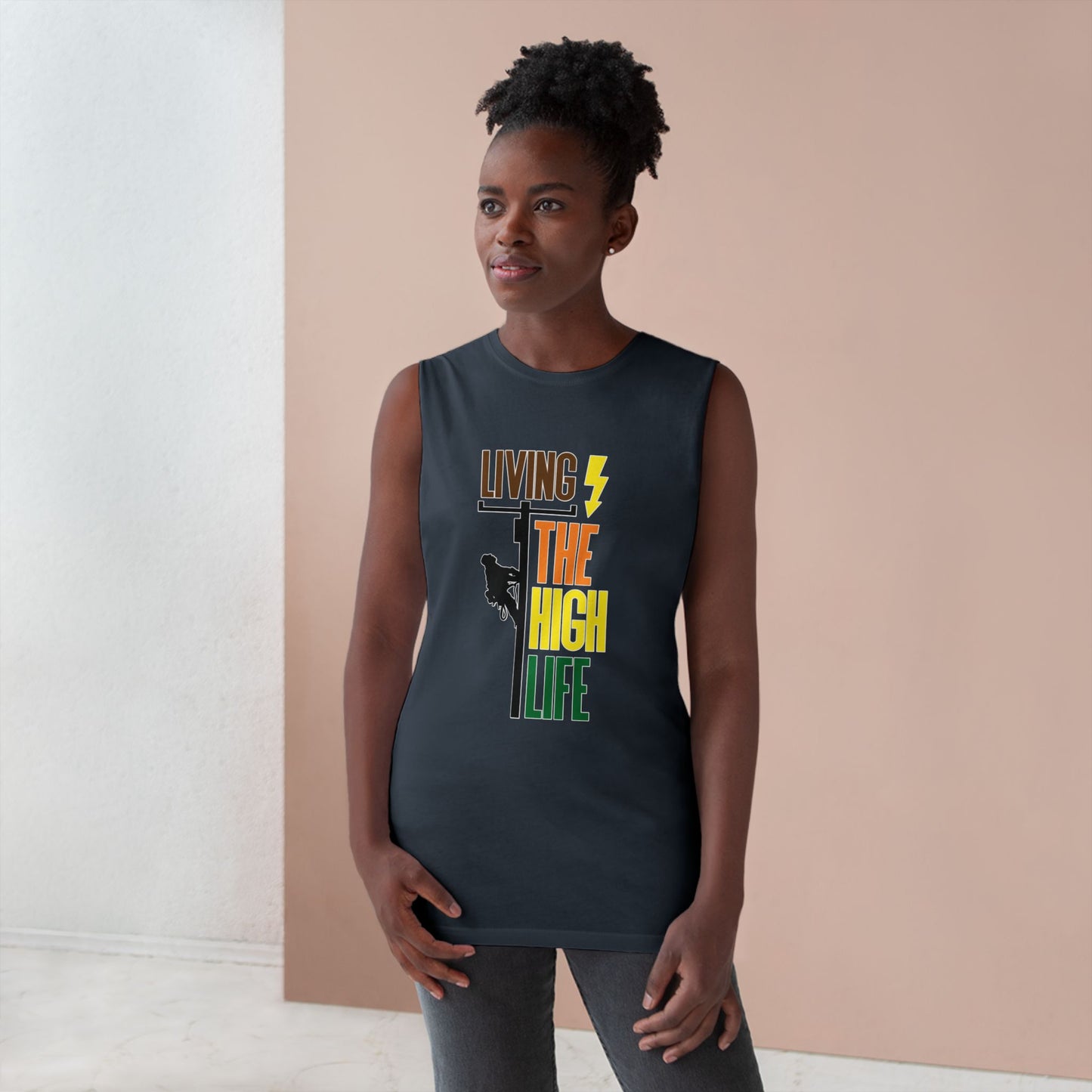 Lineman Tank - Living The High Life-color