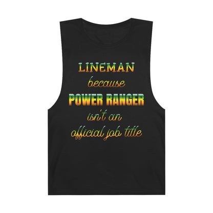 Lineman Tank - Power Ranger job title gradient