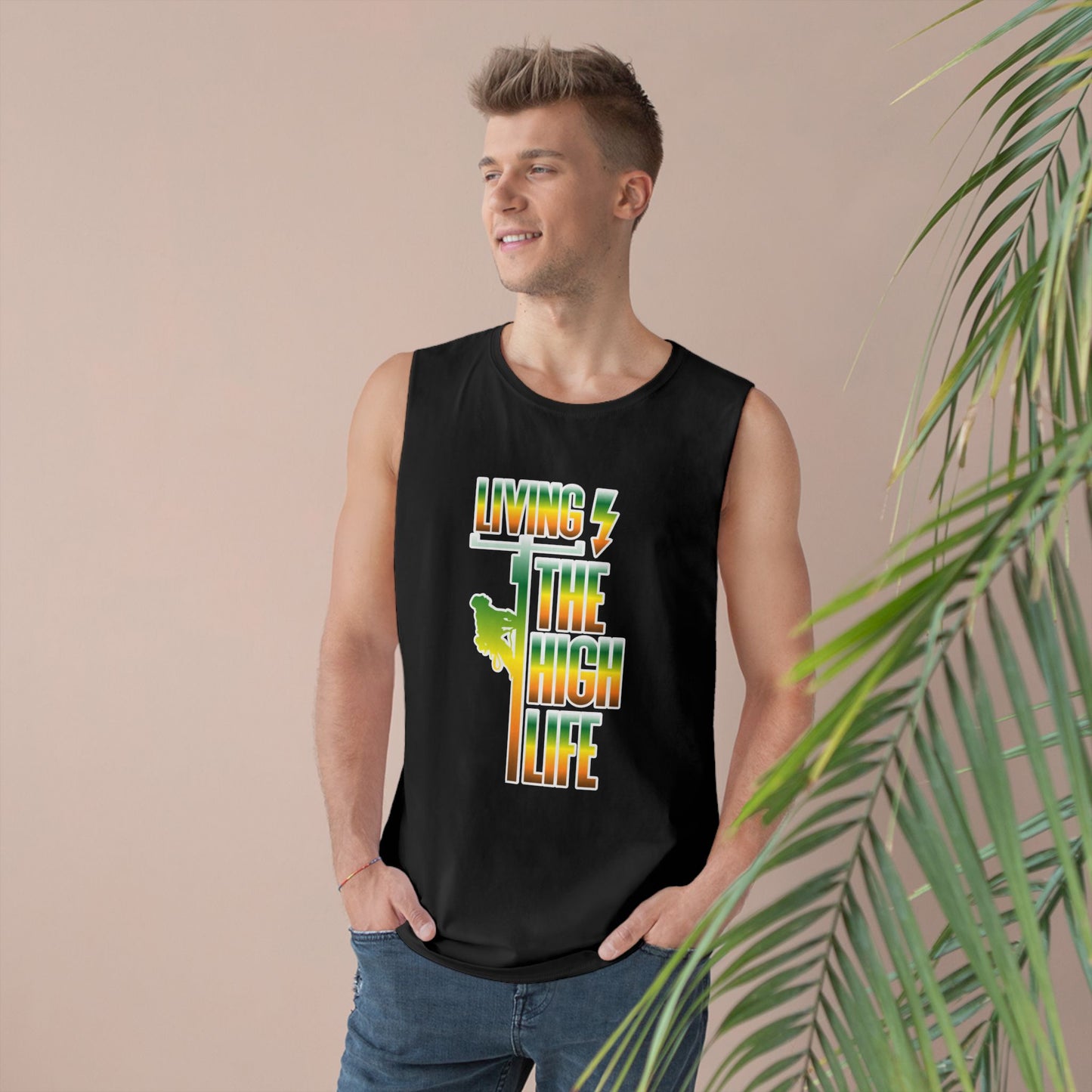 Lineman Tank - Living The High Life-gradient