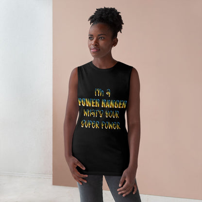 Lineman Tank - power ranger super power colored chrome