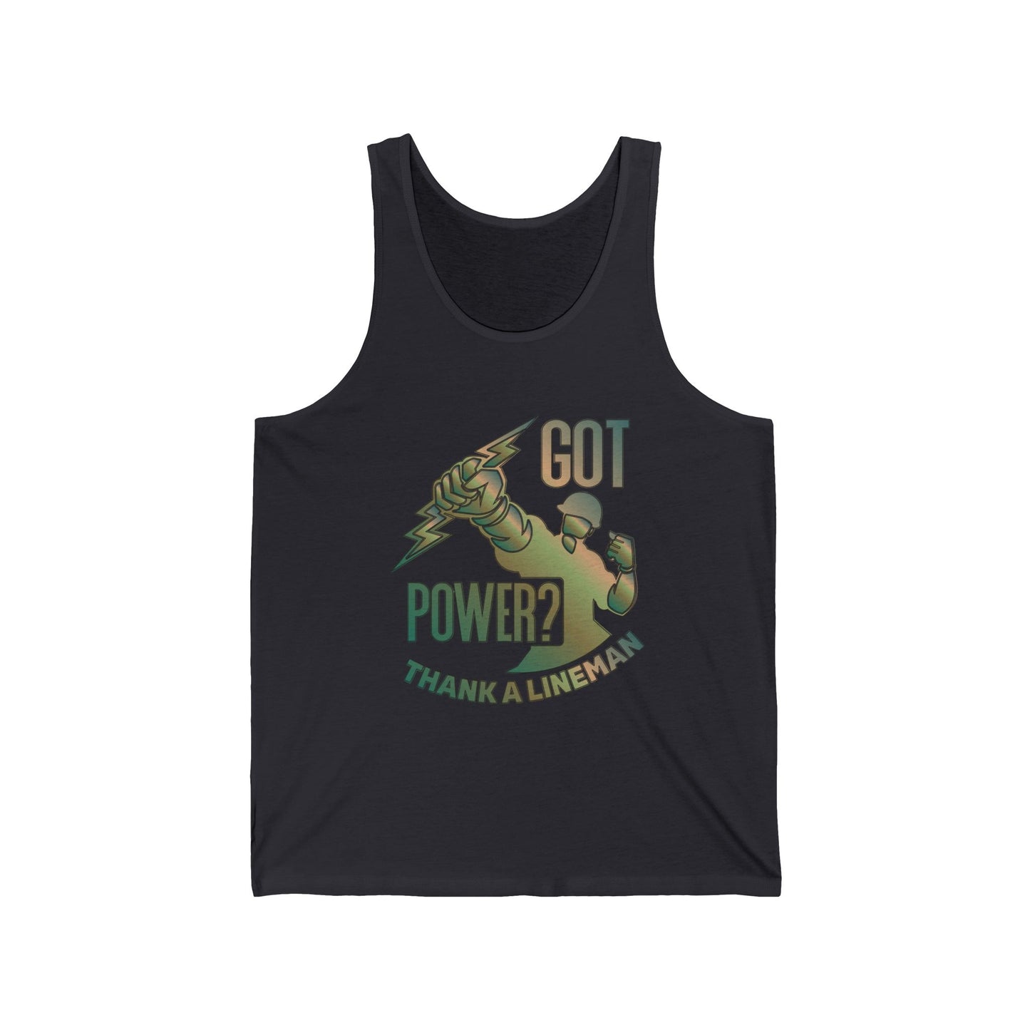 Lineman Tank - Got Power Thank A Lineman - copper patina