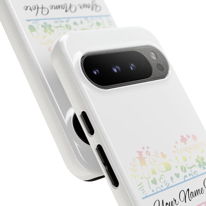 Google Pixel Tough Case - Monogram Heart - White