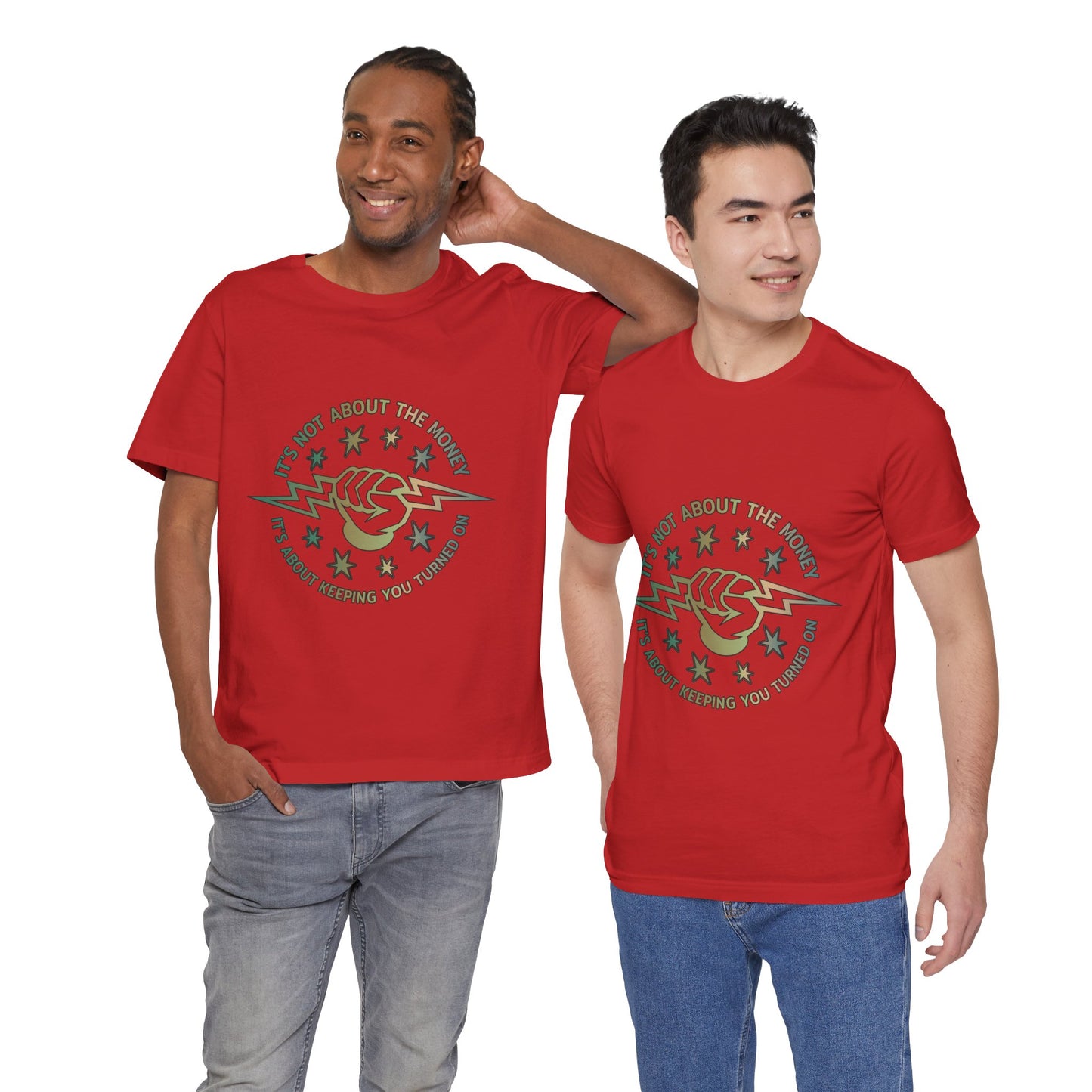 Lineman T-shirt - Its Not About The Money-copper patina