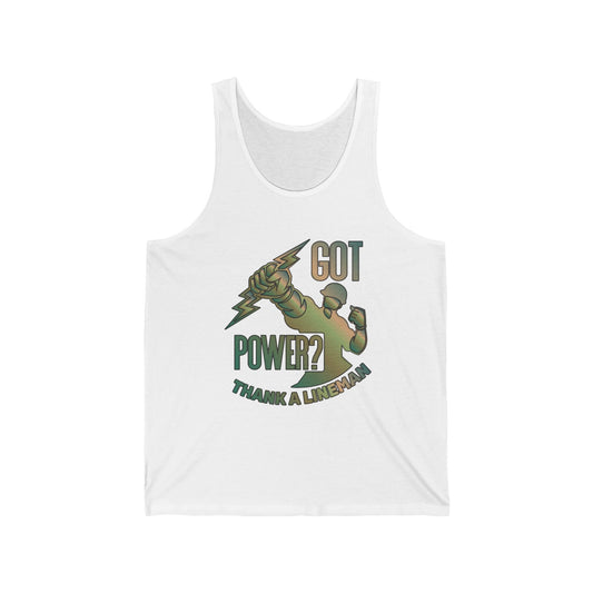Lineman Tank - Got Power Thank A Lineman - copper patina