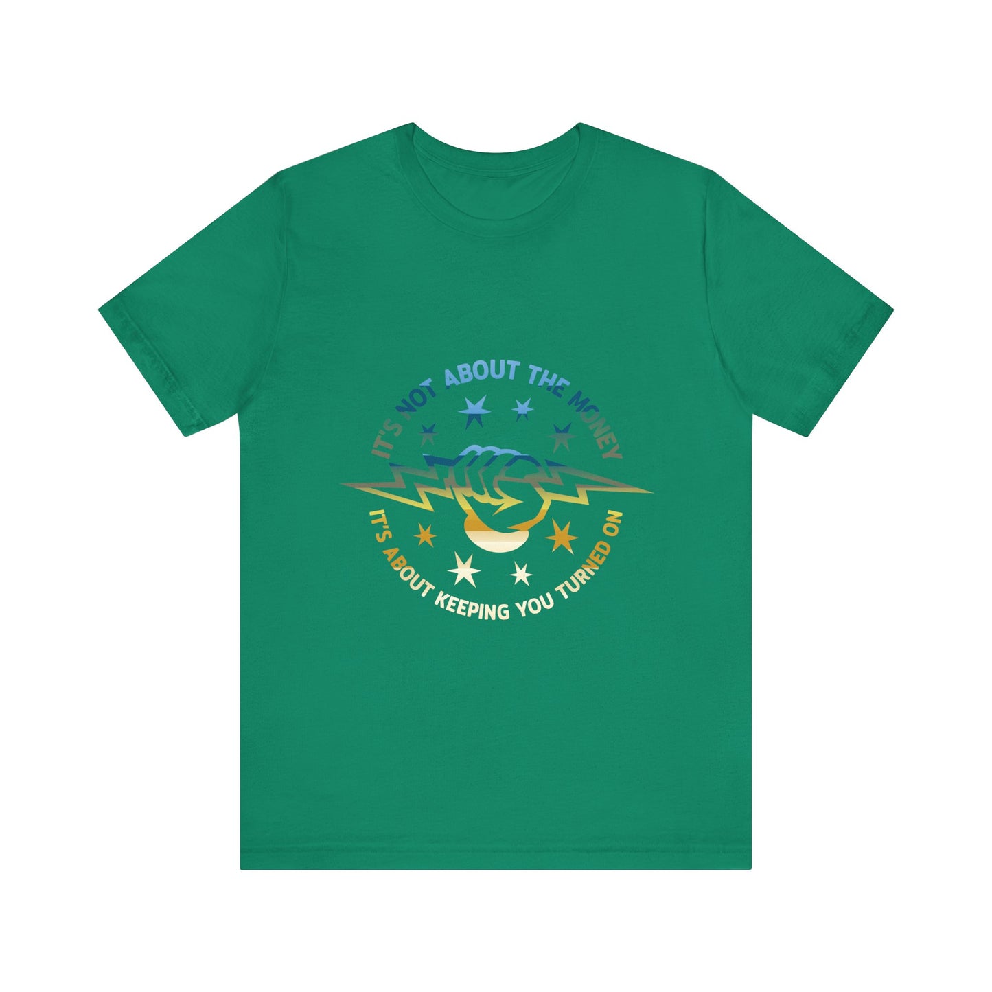Lineman T-shirt - Its Not About The Money-colored chrome