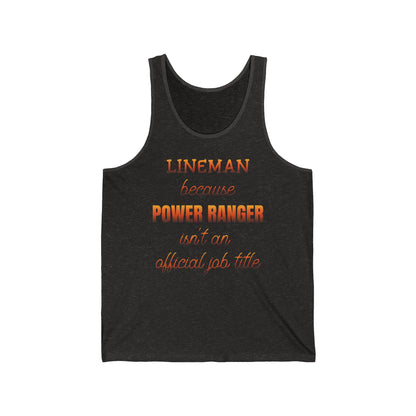 Lineman Tank - Power Ranger job title sky 24