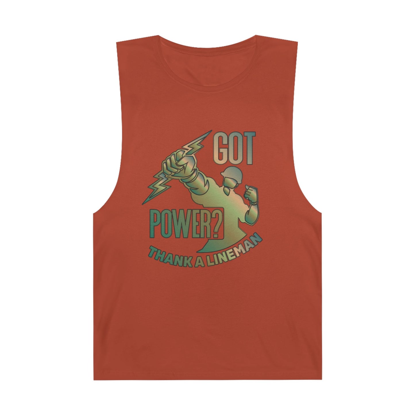 Lineman Tank - Got Power Thank A Lineman - copper patina