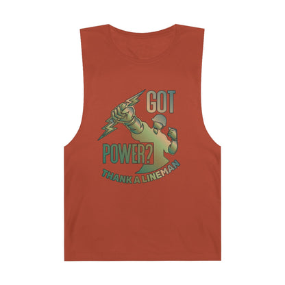 Lineman Tank - Got Power Thank A Lineman - copper patina
