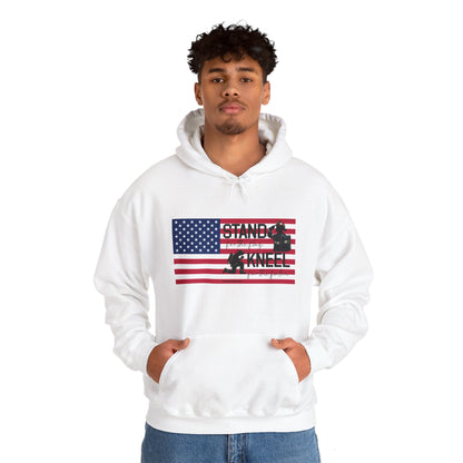 Gildan Stand for the Flag, Kneel for the Fallen Hoodie - fire fighter