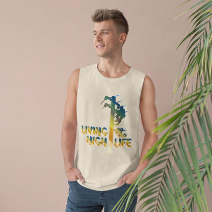 Lineman Tank - living the high life - colored chrome