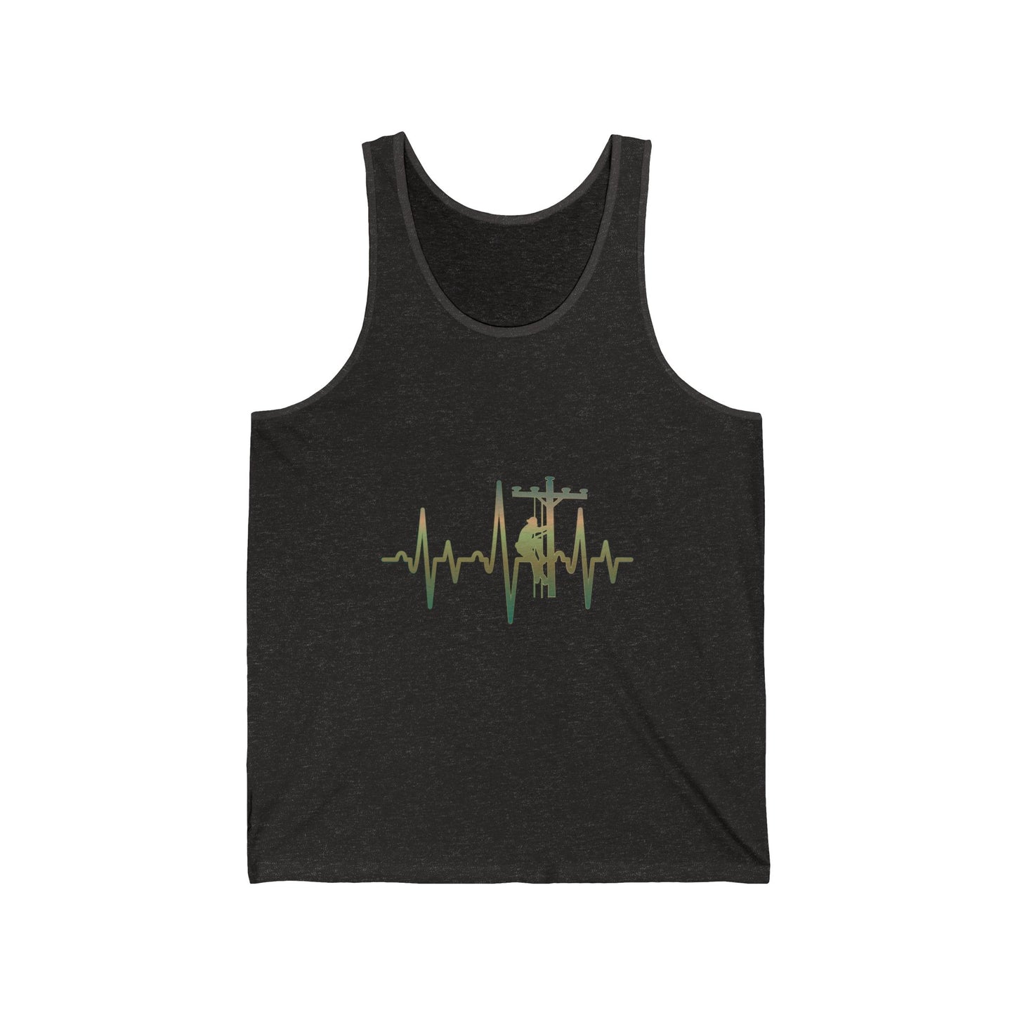 Lineman Tank - Lineman Heartbeat - copper patina