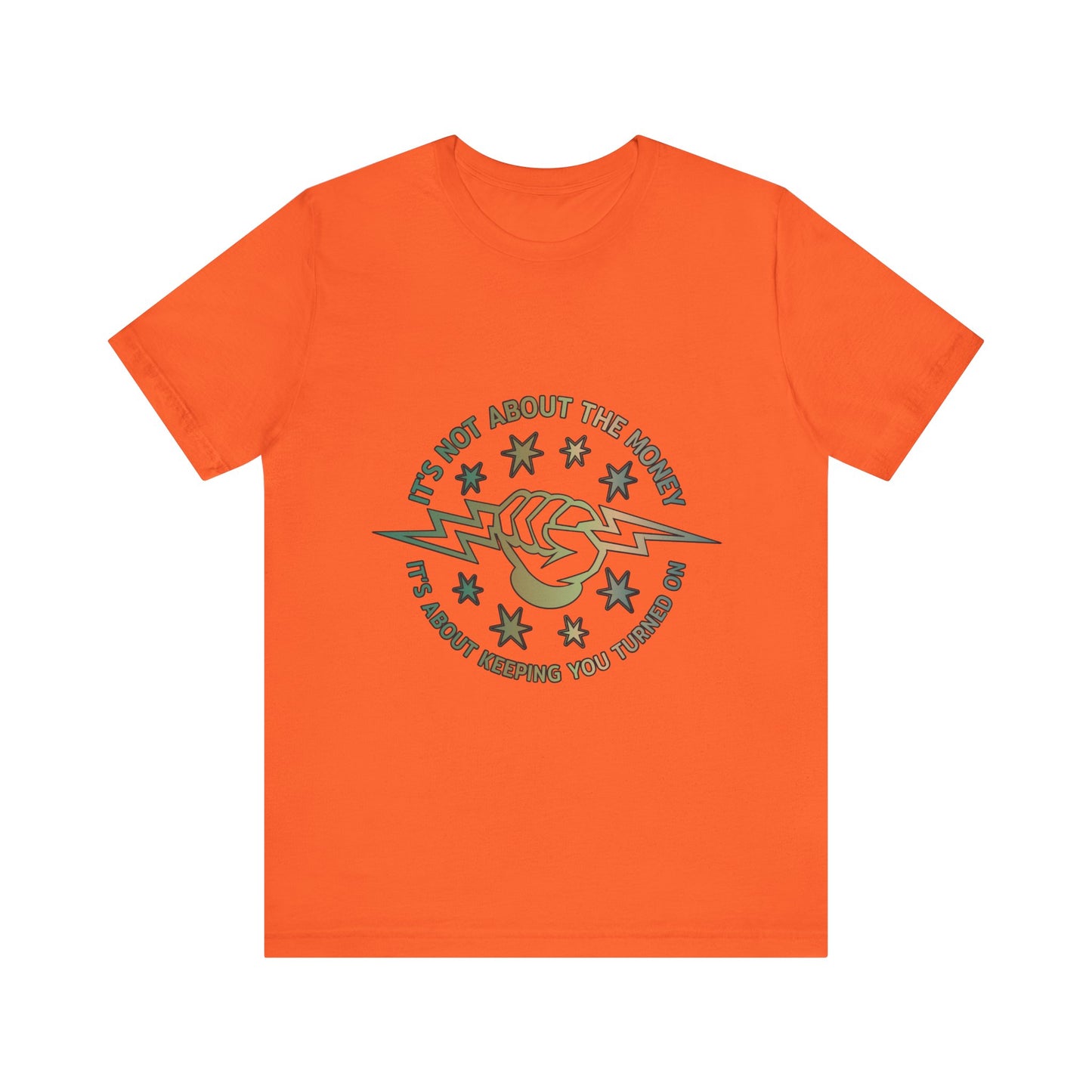 Lineman T-shirt - Its Not About The Money-copper patina