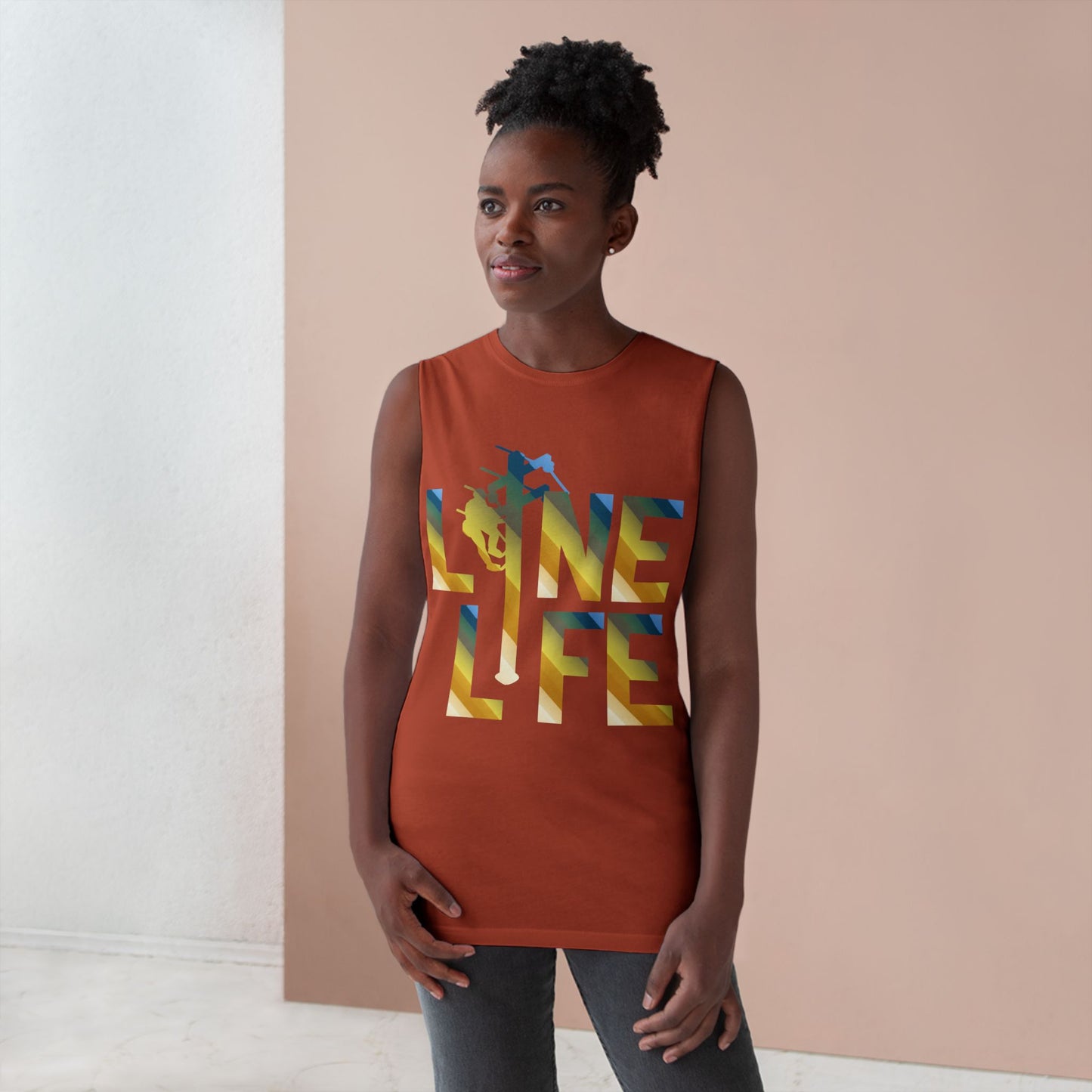 Lineman Tank - lineman-life colored chrome