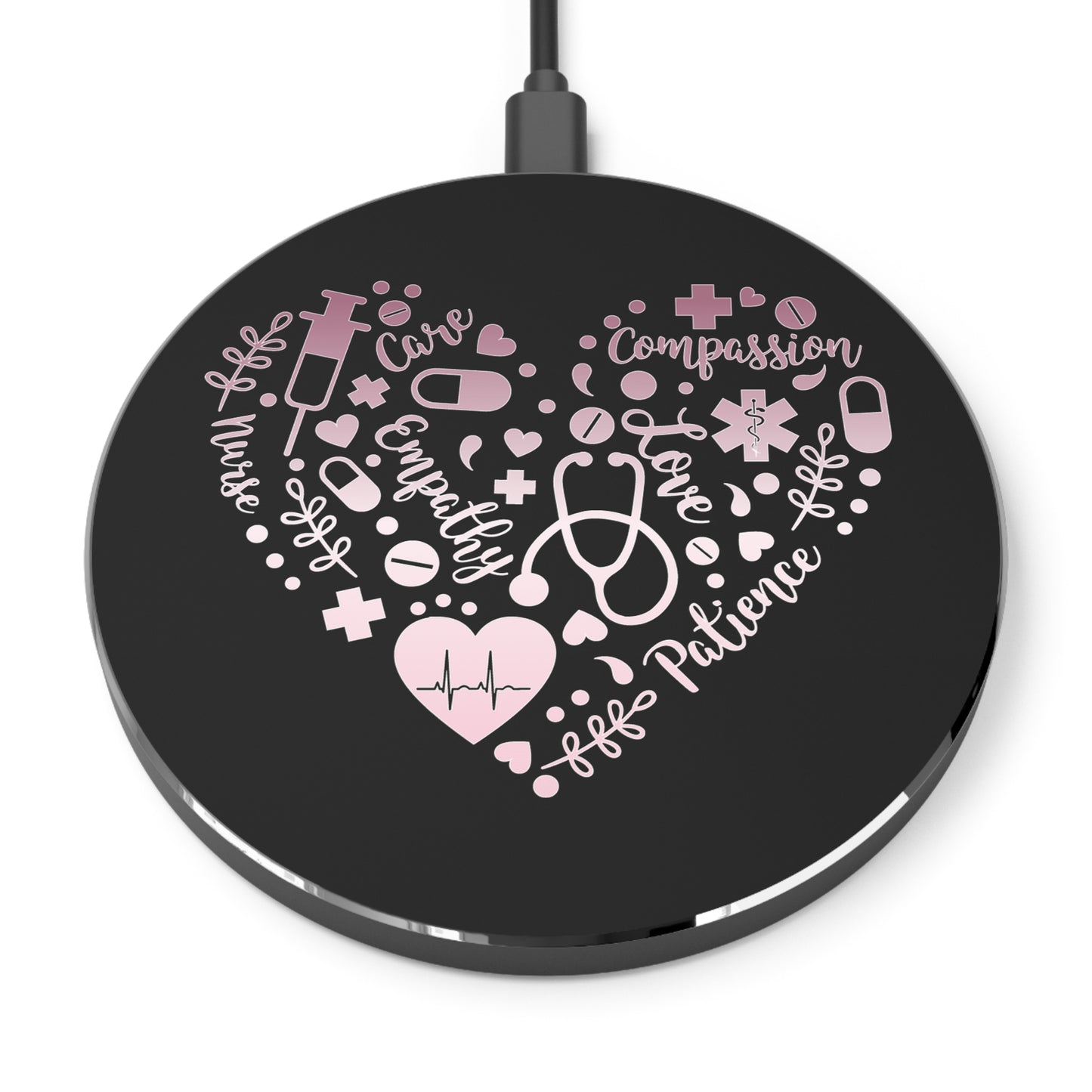 Nurse Heart Wireless Charger | Fast Charging Pad for Healthcare Professionals
